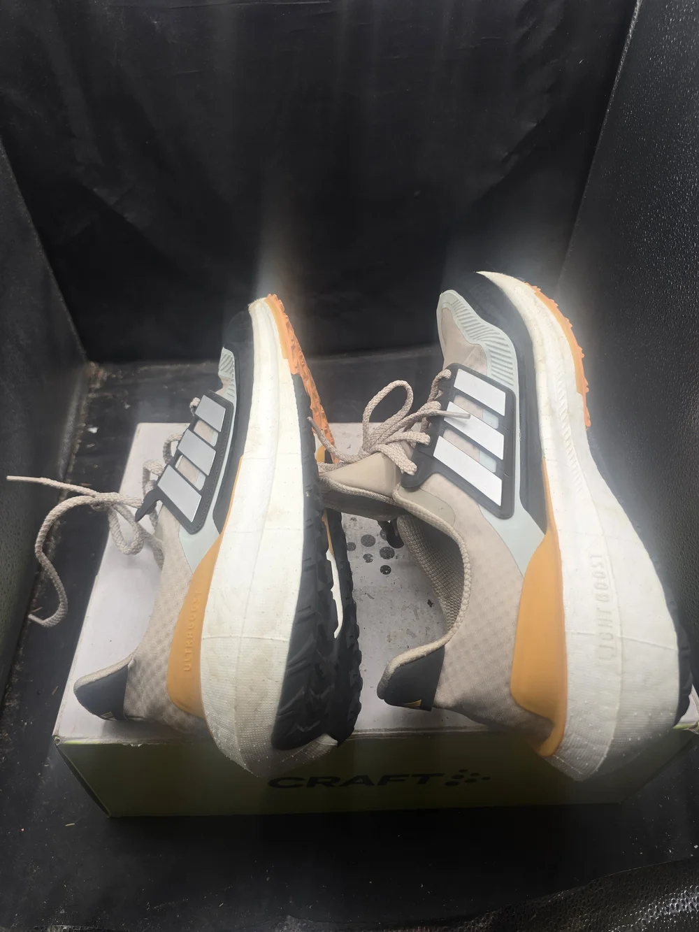 Adidas Men's Beige and Orange Running Shoes